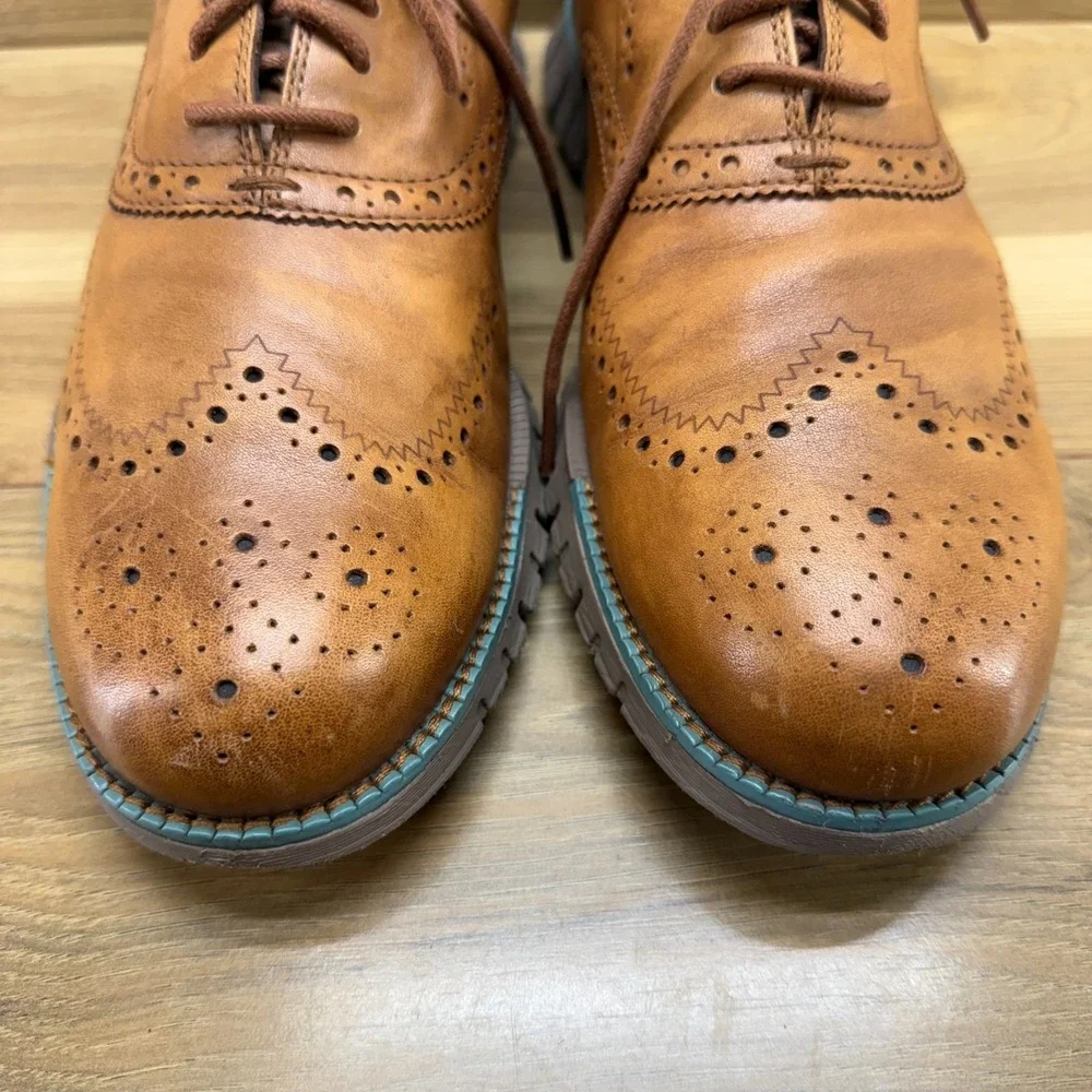 Cole Haan Zerogrand Remastered Wingtip Oxford Mens 10 M Brown Business Casual